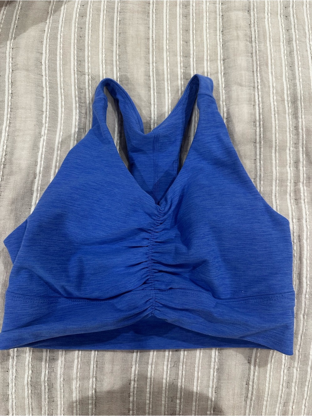 Athletic Works Royal Blue Ruched Front Racerback Sports Bra